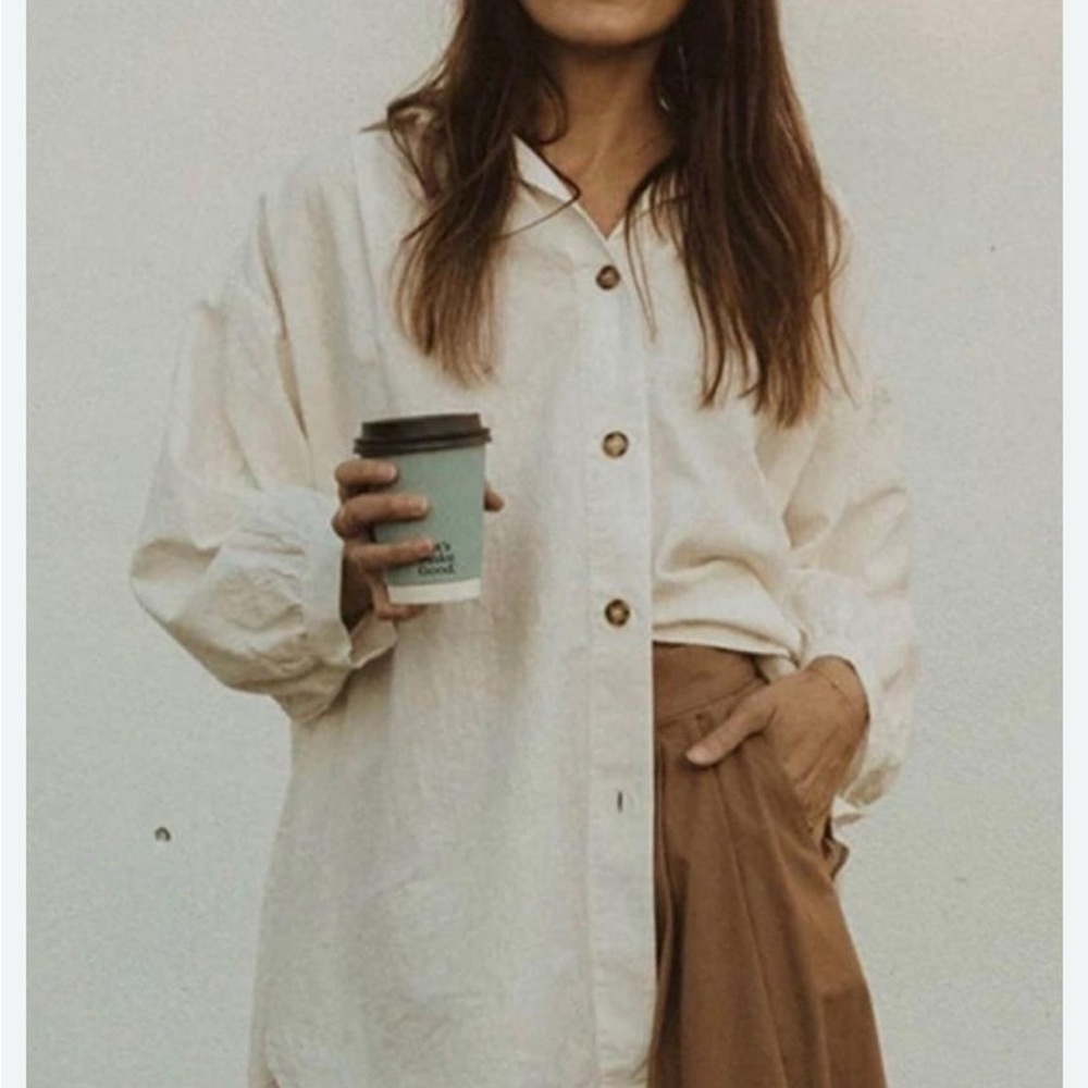 Esby Cream Button-Up Shirt